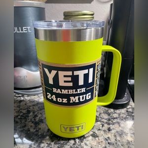 YETI 24 oz rambler chartreuse